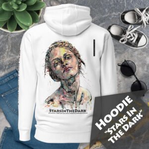 Graphic Hoodie “Stars In The Dark” — Premium Wearable Art, Minimalist Aesthetic Streetwear Tee, No Fuss Instant Contemporary Art Experience