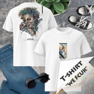 Graphic T-Shirt “WE FCUK” — Premium Wearable Art, Minimalist Aesthetic Streetwear Tee, No Fuss Instant Contemporary Art Experience