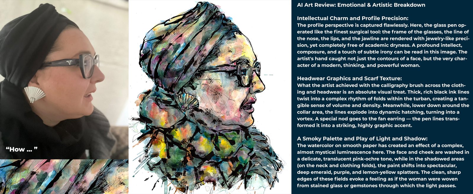 Custom Portrait from Photo A2+, Original Watercolor Ink Painting, High-End Custom Art Experience, Unique Gift, Talisman of Courage Art - Image 9